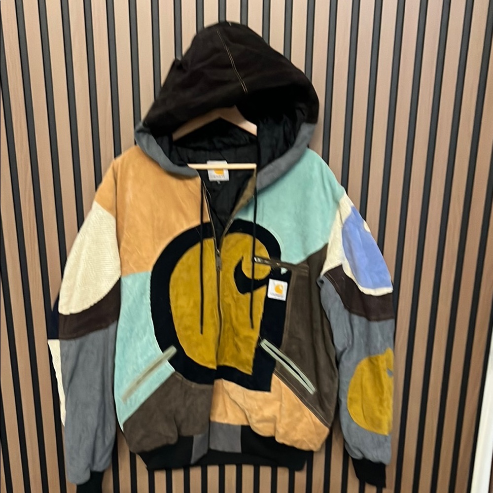 Carhartt Kids Patchwork Hooded Jacket in Multi-Color